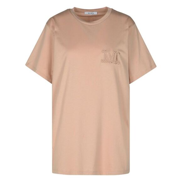 MAX MARA Mango' Nude Cotton T-Shirt